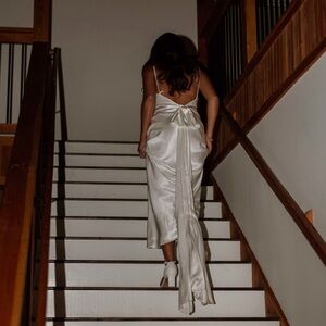 white meshki maxi dress